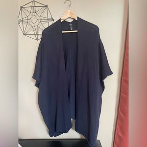 Long Navy Blue Cardigan. Size S/M.